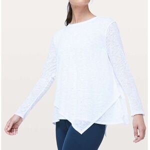 Lululemon Sweetest Day Long Sleeve Sz 6 Burnout White